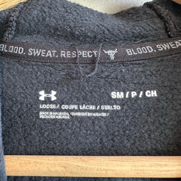 Under Armour Project Rock Sleeveless Hooded Fleece Tank Black S - Picture 3 of 11